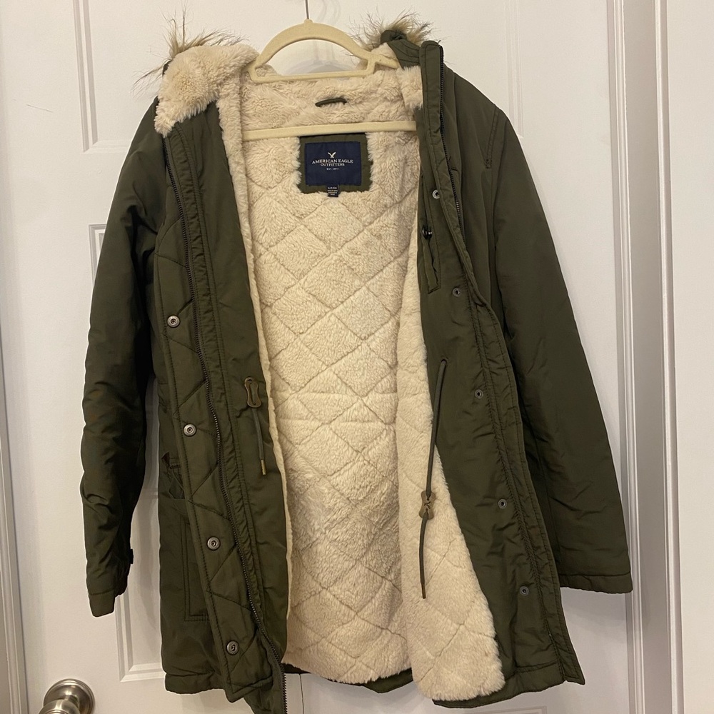 American Eagle Green Winter Parka